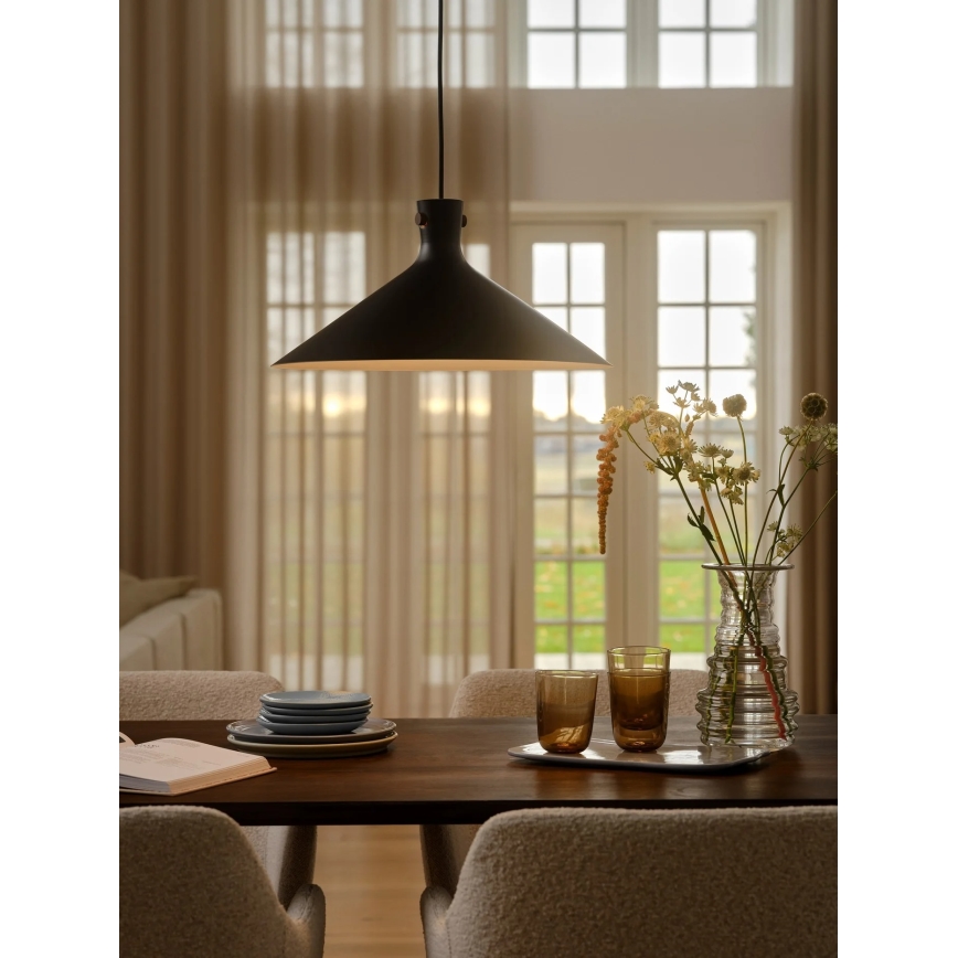 Nordlux - Suspension à câble DORINA 1xE27/60W/230V noir Ø 45 cm