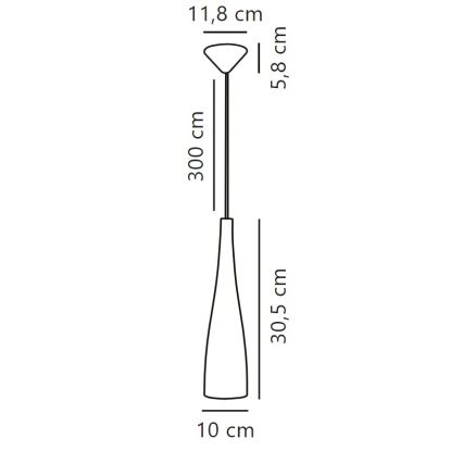 Nordlux - Suspension EMBLA sur câble 1xE27/40W/230V fumé/noir