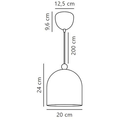 Nordlux - Suspension filaire GASTON 1xE27/40W/230V vert/blanc