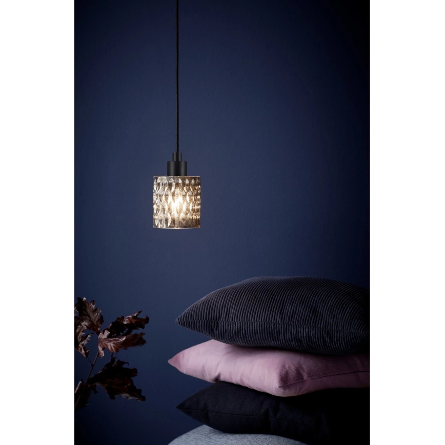 Nordlux - Suspension filaire HOLLYWOOD 1xE27/60W/230V fumé