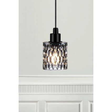 Nordlux - Suspension filaire HOLLYWOOD 1xE27/60W/230V fumé