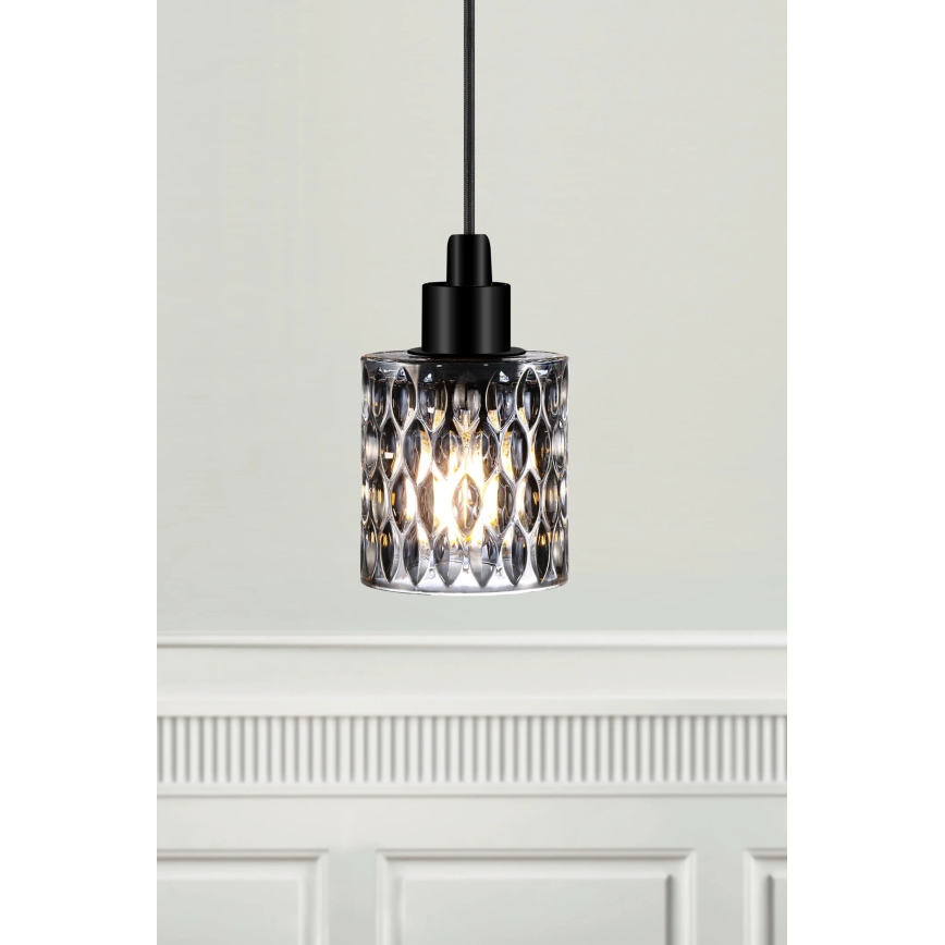 Nordlux - Suspension filaire HOLLYWOOD 1xE27/60W/230V fumé