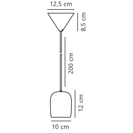 Nordlux - Suspension filaire NOTTI 1xE27/25W/230V orange