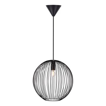 Nordlux - Suspension sur câble BERONI 1xE27/60W/230V noire Ø 35 cm