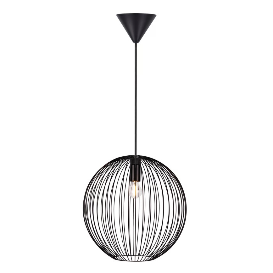 Nordlux - Suspension sur câble BERONI 1xE27/60W/230V noire Ø 35 cm