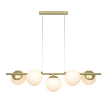 Nordlux - Suspension sur câble LILLY 5xE14/10W/230V laiton