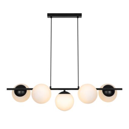 Nordlux - Suspension sur câble LILLY 5xE14/10W/230V noire