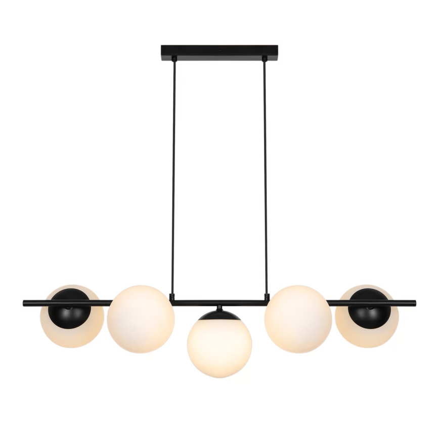 Nordlux - Suspension sur câble LILLY 5xE14/10W/230V noire