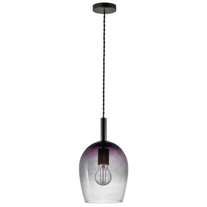 Nordlux - Suspension sur câble UMA 1xE27/40W/230V Ø 18 cm noir/fumé
