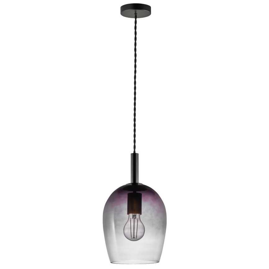 Nordlux - Suspension sur câble UMA 1xE27/40W/230V Ø 18 cm noir/fumé