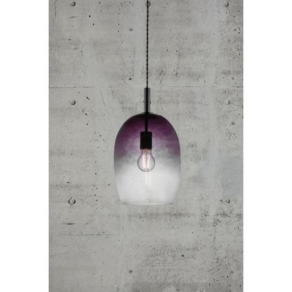 Nordlux - Suspension sur câble UMA 1xE27/40W/230V Ø 23 cm noir/fumé