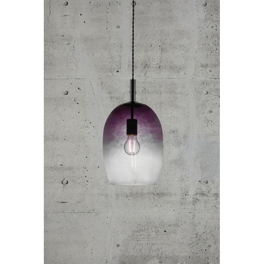 Nordlux - Suspension sur câble UMA 1xE27/40W/230V Ø 23 cm noir/fumé