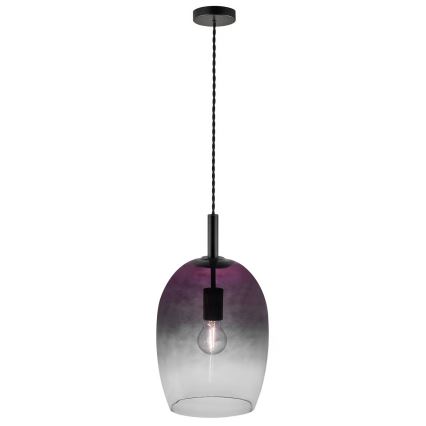 Nordlux - Suspension sur câble UMA 1xE27/40W/230V Ø 23 cm noir/fumé