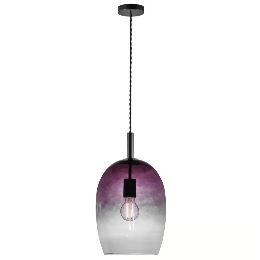 Nordlux - Suspension sur câble UMA 1xE27/40W/230V Ø 23 cm noir/fumé