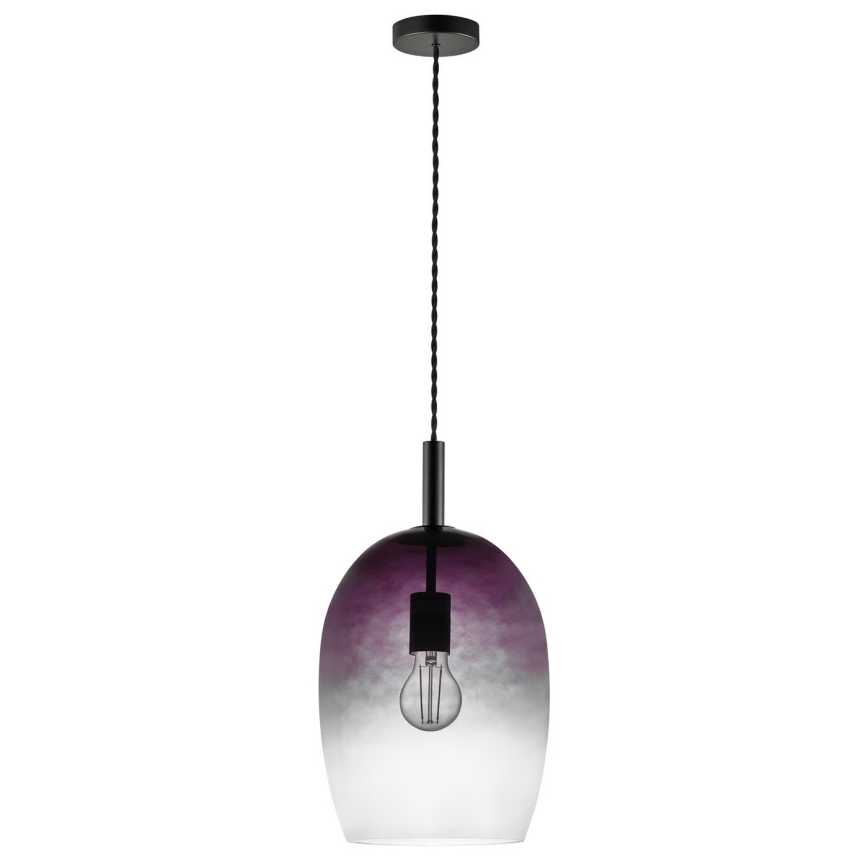 Nordlux - Suspension sur câble UMA 1xE27/40W/230V Ø 23 cm noir/fumé