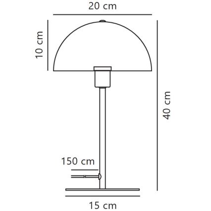 Nordlux - Tafellamp ELLEN 1xE14/40W/230V wit