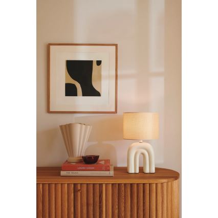 Nordlux - Tafellamp HAZE 1xE27/40W/230V beige