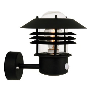 Nordlux - VEJERS buitenwandlamp met sensor 1xE27/60W/230V IP54 zilverkleurig