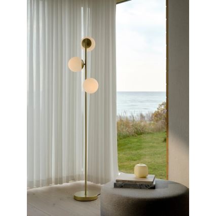 Nordlux - Vloerlamp LILLY 3xE14/10W/230V messing