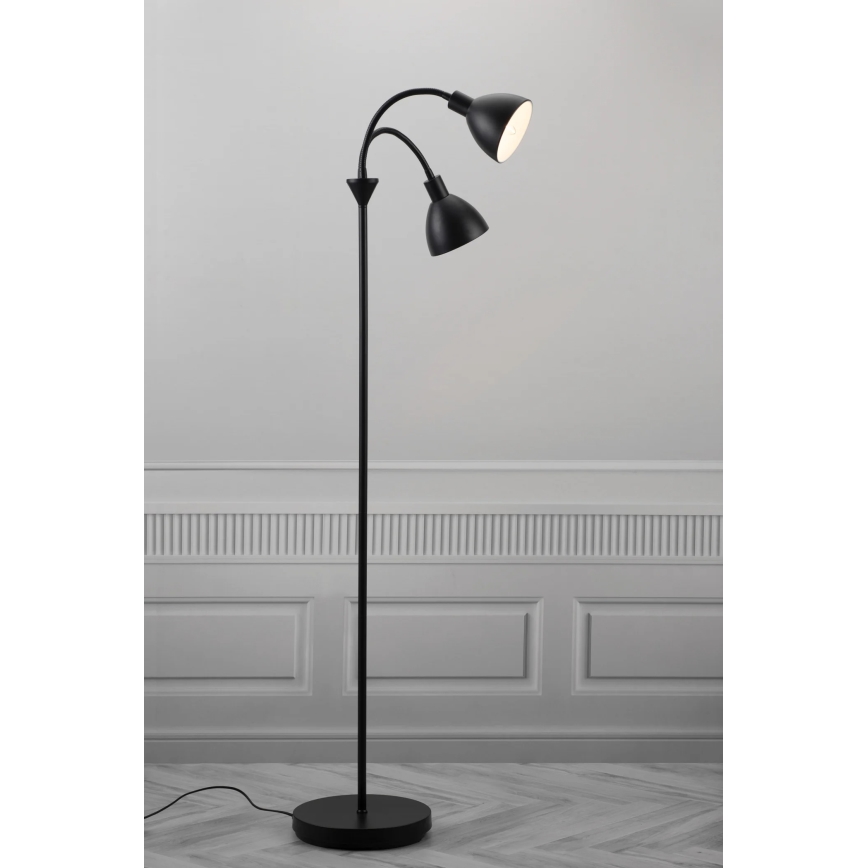 Nordlux - Vloerlamp RAY 2xE14/25W/230V zwart