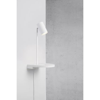 Nordlux - Wandlamp met plank CODY 1xGU10/15W/230V wit
