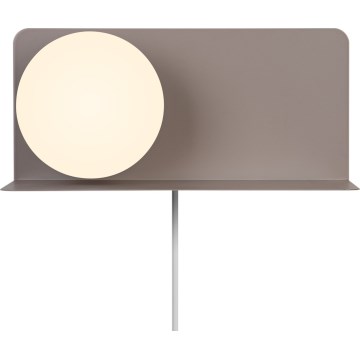 Nordlux - Wandlamp met plank LILIBETH 1xE14/25W/230V bruin