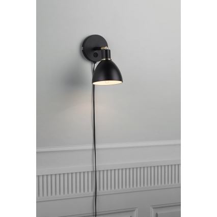 Nordlux - Wandlamp RAY 1xE14/25W/230V zwart