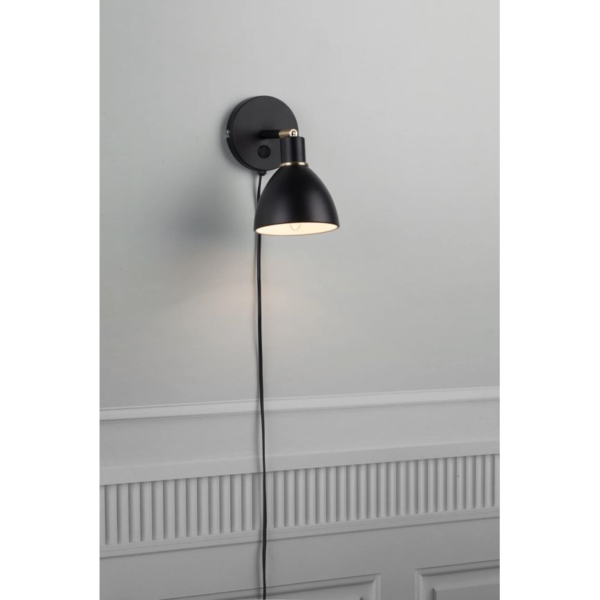 Nordlux - Wandlamp RAY 1xE14/25W/230V zwart