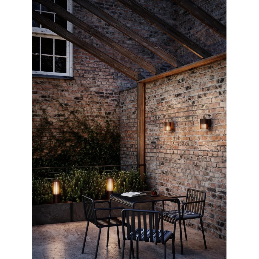 Nordlux - Wandlamp voor buiten ALUDRA 1xE27/15W/230V bruin