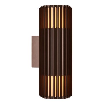 Nordlux - Wandlamp voor buiten ALUDRA 2xE27/15W/230V IP54 bruin