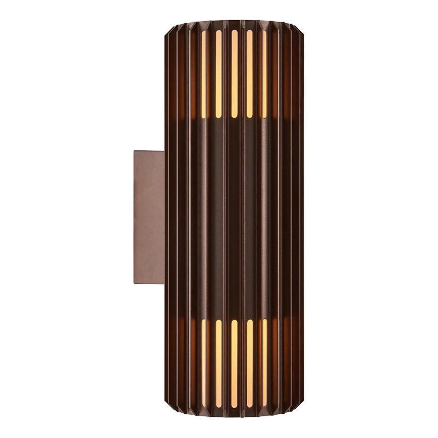Nordlux - Wandlamp voor buiten ALUDRA 2xE27/15W/230V IP54 bruin