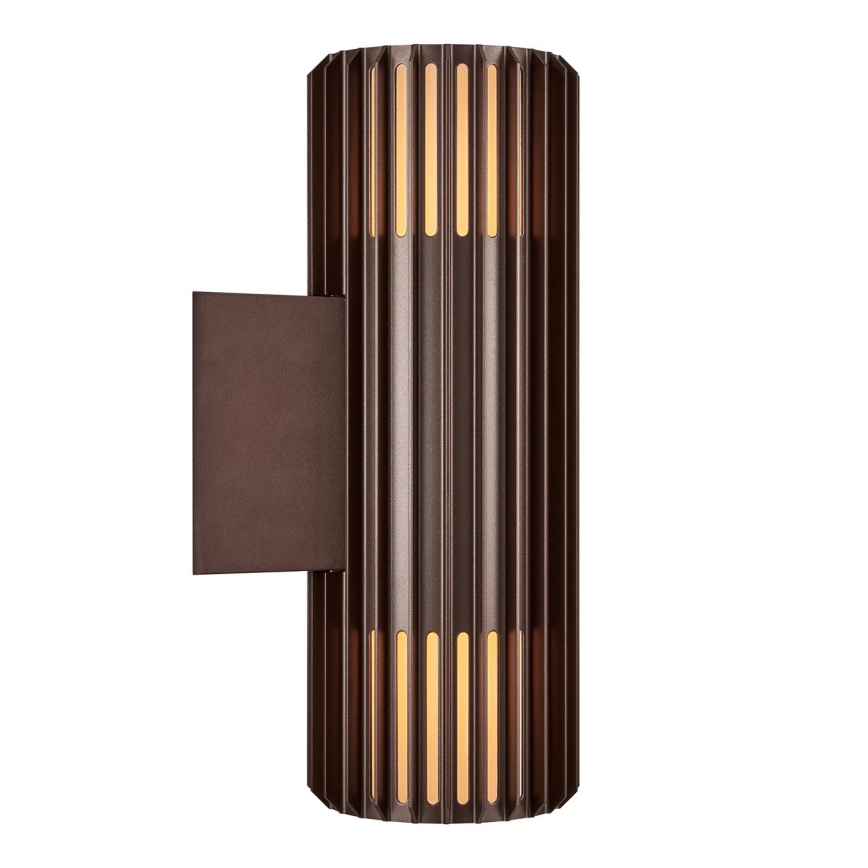 Nordlux - Wandlamp voor buiten ALUDRA 2xE27/15W/230V IP54 bruin