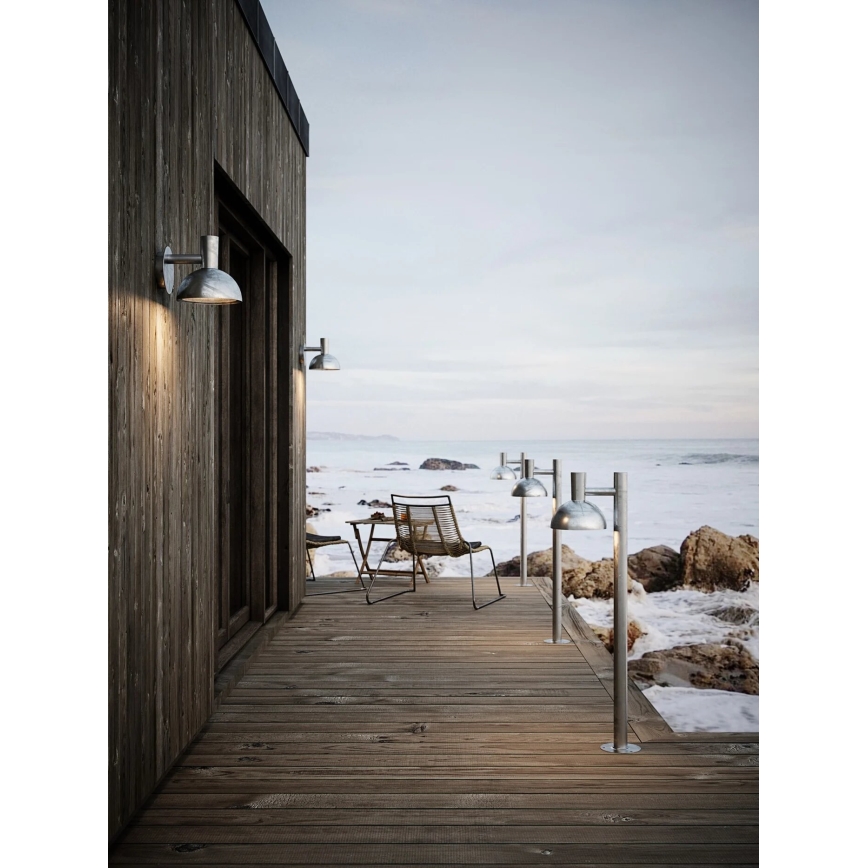 Nordlux - Wandlamp voor buiten ARKI 1xE27/20W/230V IP54 zilver