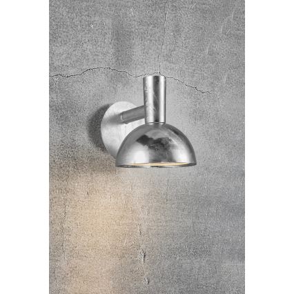 Nordlux - Wandlamp voor buiten ARKI 1xE27/20W/230V IP54 zilver