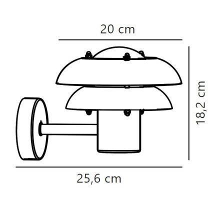 Nordlux - Wandlamp voor buiten KURNOS 1xE14/12W/230V IP54 mat chroom
