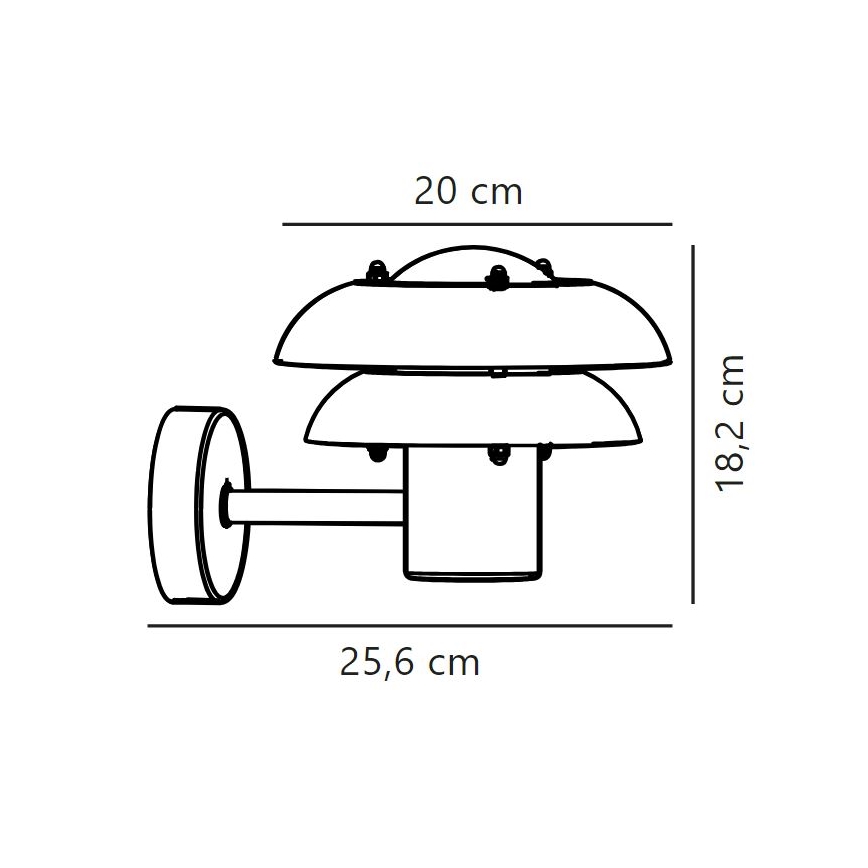 Nordlux - Wandlamp voor buiten KURNOS 1xE14/12W/230V IP54 zwart