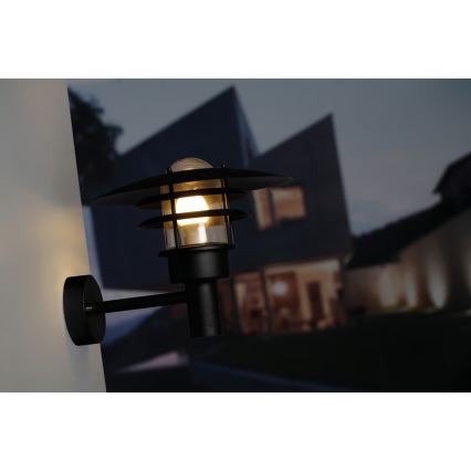 Nordlux - Wandlamp voor buiten LONSTRUP 1xE27/60W/230V IP44 zwart