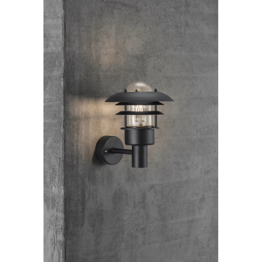 Nordlux - Wandlamp voor buiten LONSTRUP 1xE27/60W/230V IP44 zwart