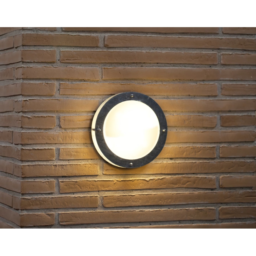 Nordlux - Wandlamp voor buiten MALTA 1xE27/60W/230V zilver
