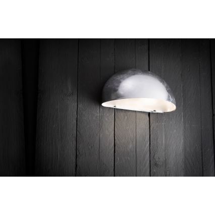 Nordlux - Wandlamp voor buiten SCORPIUS 1xE14/40W/230V IP33 zilver