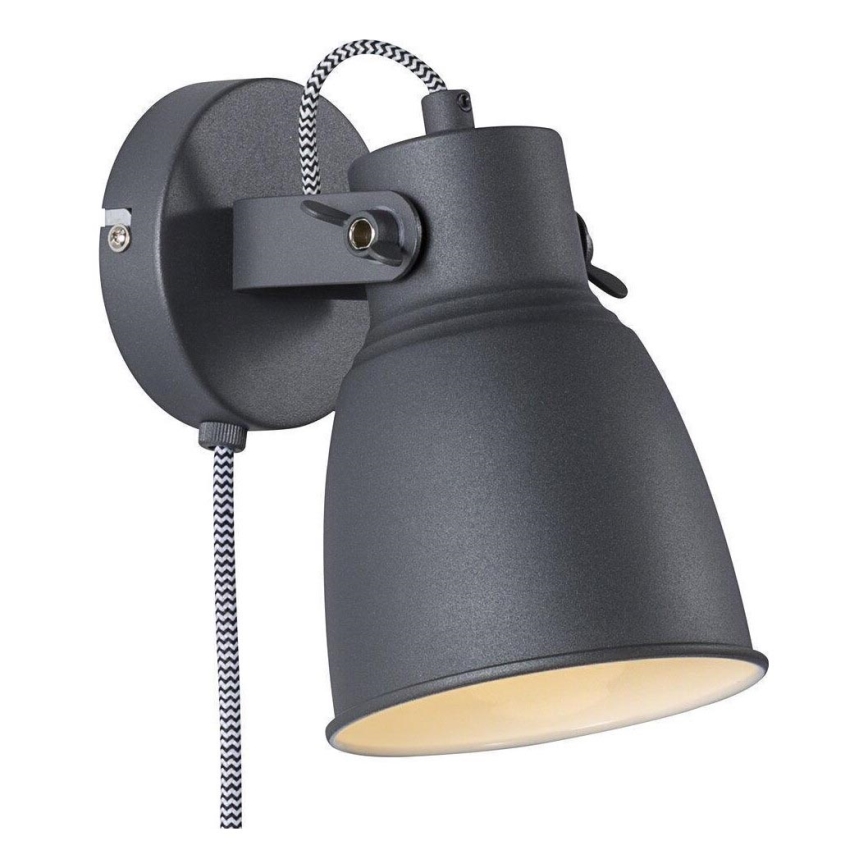 Nordlux - Wandspot ADRIAN 1xE27/25W/230V antraciet
