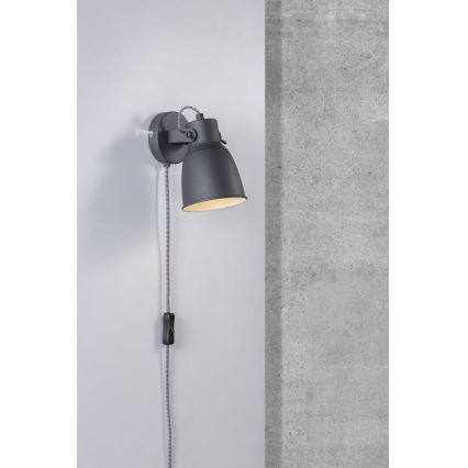 Nordlux - Wandspot ADRIAN 1xE27/25W/230V antraciet