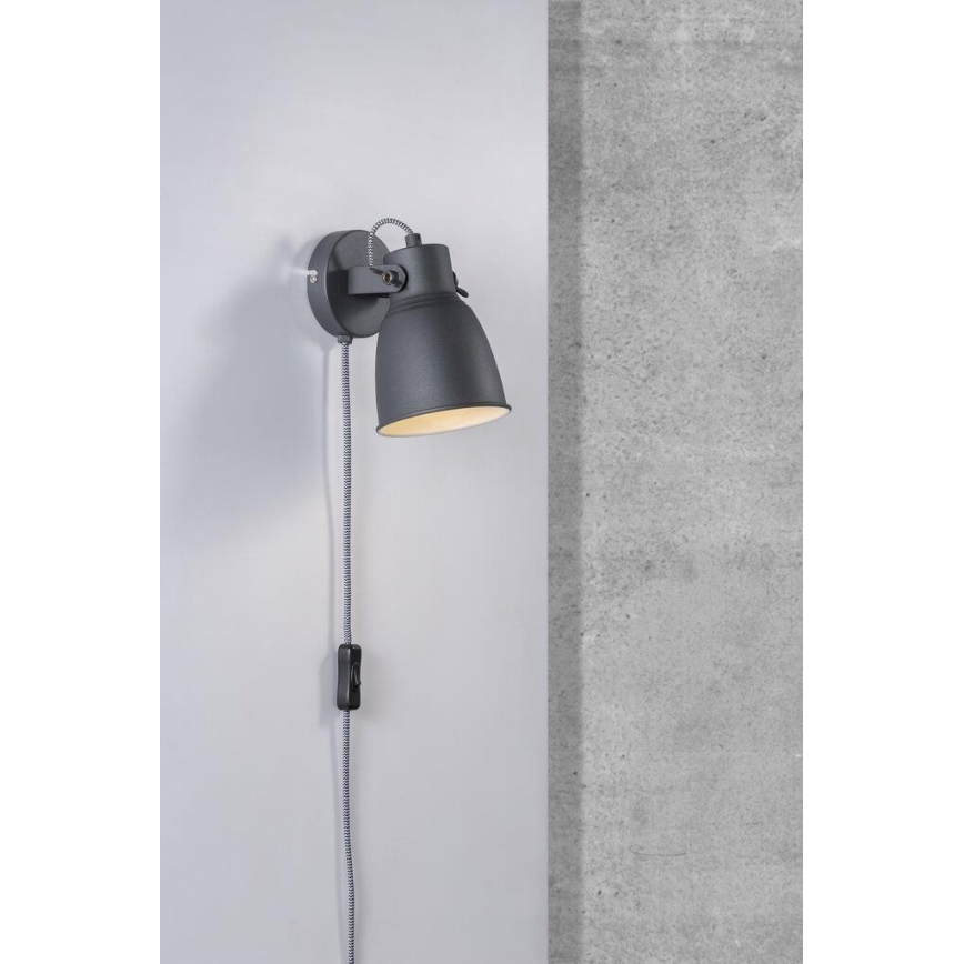 Nordlux - Wandspot ADRIAN 1xE27/25W/230V antraciet
