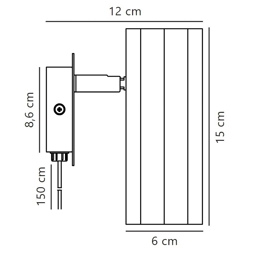 Nordlux - Wandspot ALANIS 1xGU10/15W/230V goud