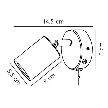 Nordlux - Wandspot EXPLORE 1xGU10/7W/230V wit