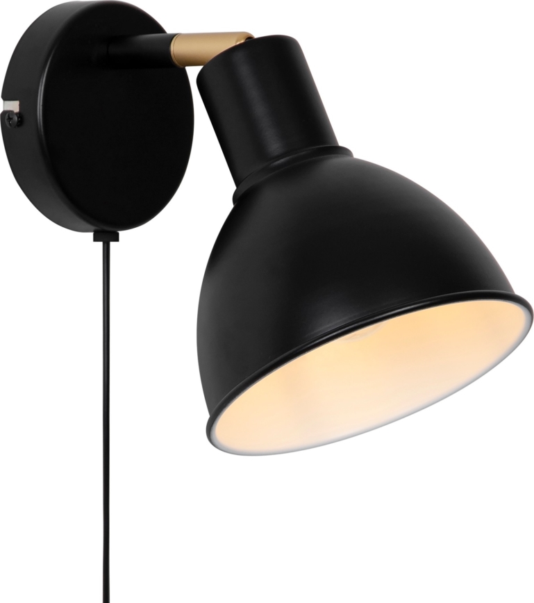 Nordlux - Wandspot POP 1xE27/18W/230V zwart/goud