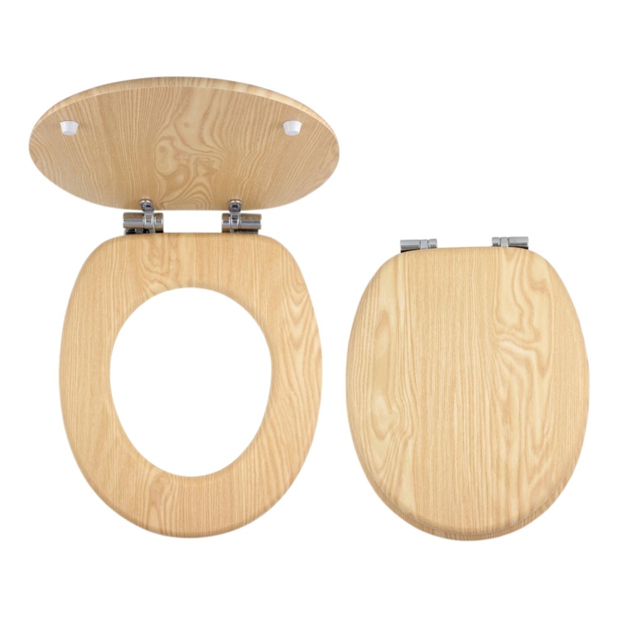 Novaservis - Abattant WC à fermeture douce en MDF, décor frêne