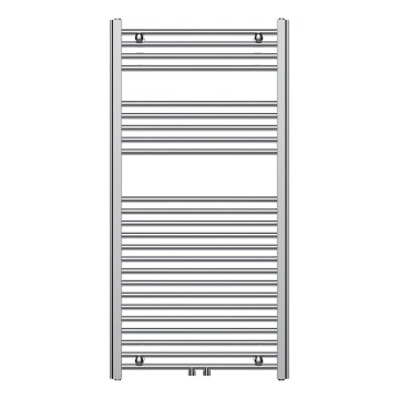 Novaservis - Badkamer handdoekradiator 423W/230V 120x60 cm glanzend chroom recht