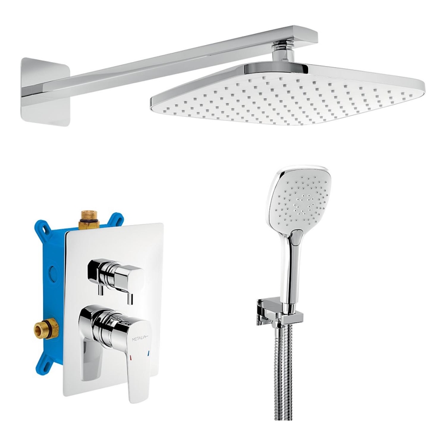 Novaservis - Doucheset met inbouwkraan METALIA ECO glanzend chroom