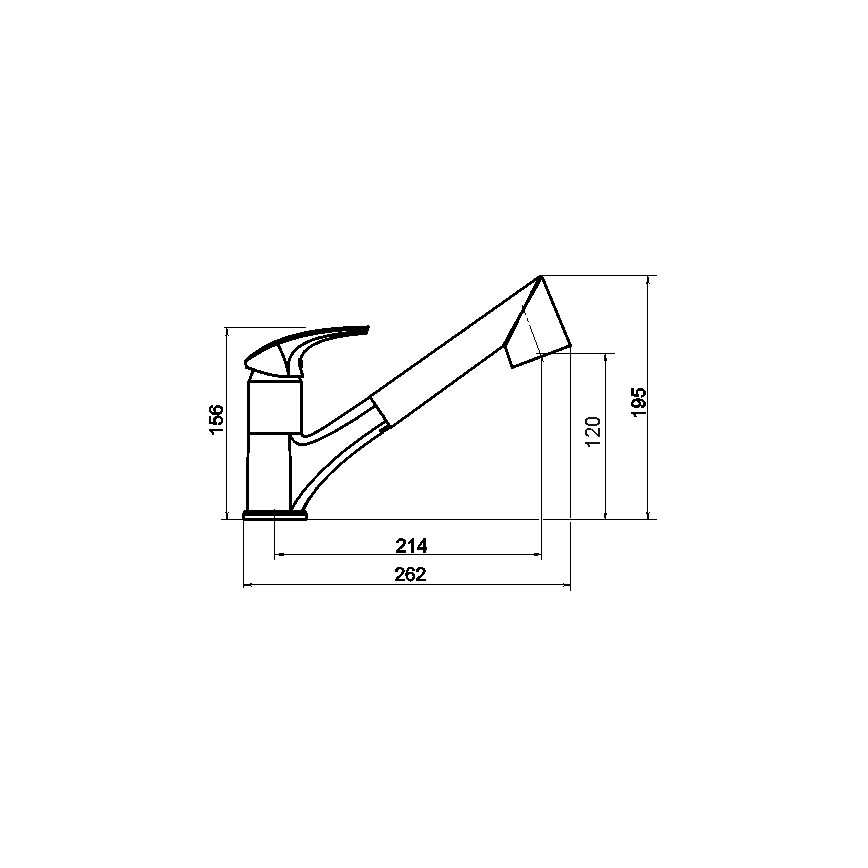 Novaservis - Keukenkraan METALIA met uittrekbare sproeikop, glanzend chroom